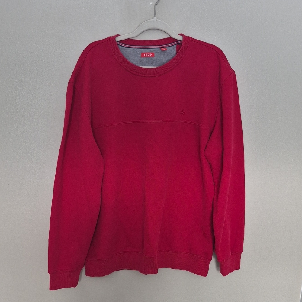 Izod Men's Vibrant Red Crewneck Sweater